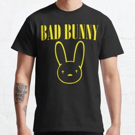Bad Bunny T-Shirts – Bad Bunny Nirvana Classic T-Shirt
